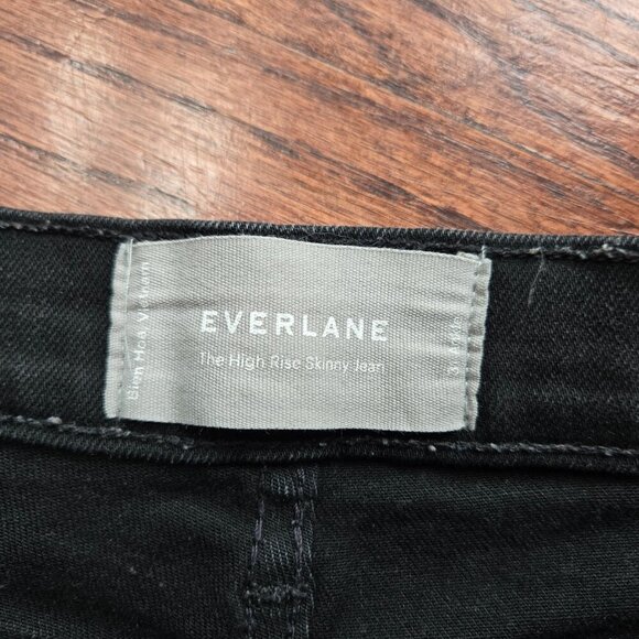 Everlane High Rise Skinny Ankle Jeans Black 31 - Picture 4 of 5